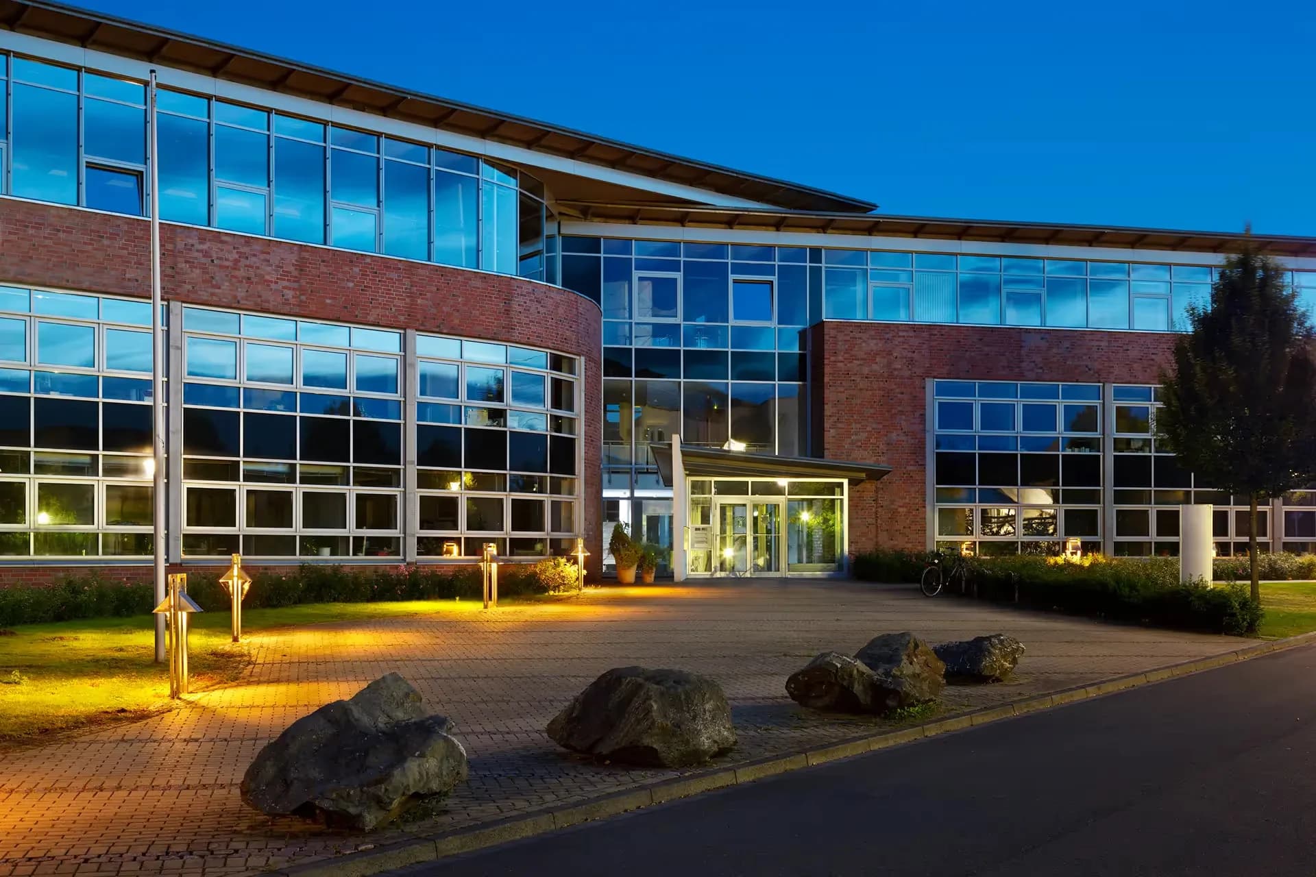 modern-medical-building-with-night-blue-sky